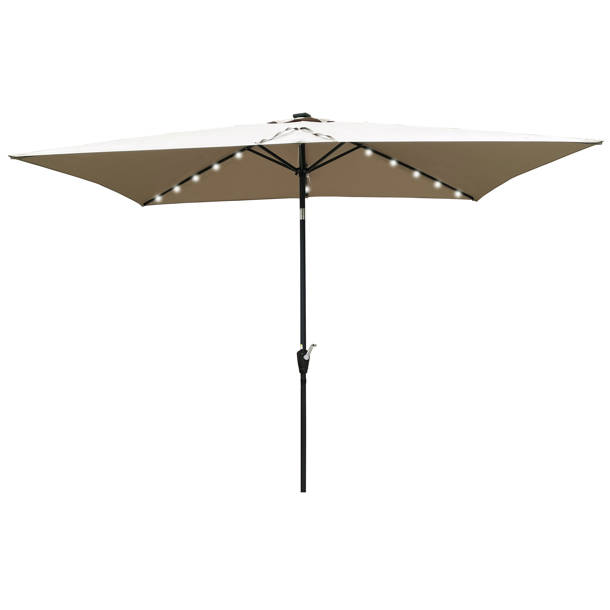 Arlmont & Co. Miorita 120'' x 78'' Rectangular Lighted Beach Sunbrella
